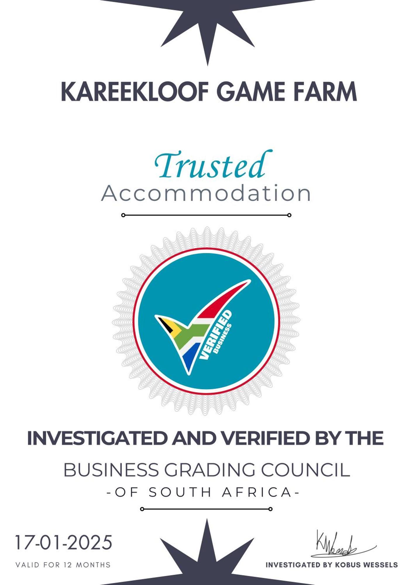 Вилла Kareekloof Game Farm Дерби Экстерьер фото